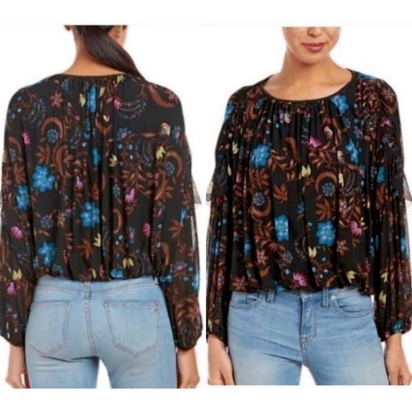 Free People Tops - NWT Free People Wildflower Honey Floral Ruffle Top